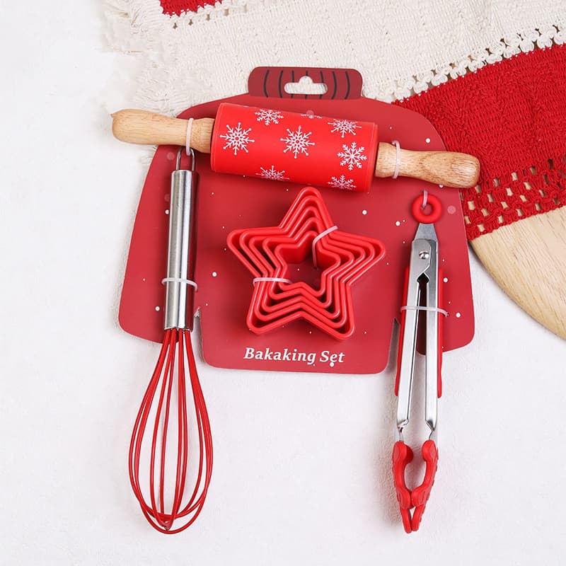 2025 New Arrival 8PCS Scraper Eggbeater Food Tongs Kitchen Tools Set
