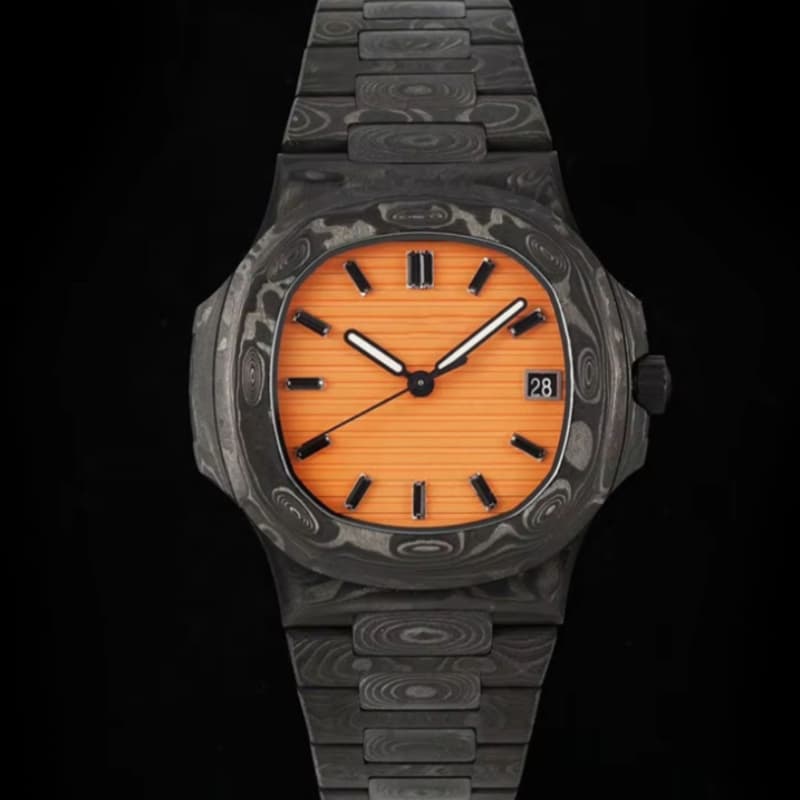Super Clone Mechanical Watch Ap Carbon Fiber Men's Modifiedautomatic Wristwatch Sports Luxury Style Philipely
