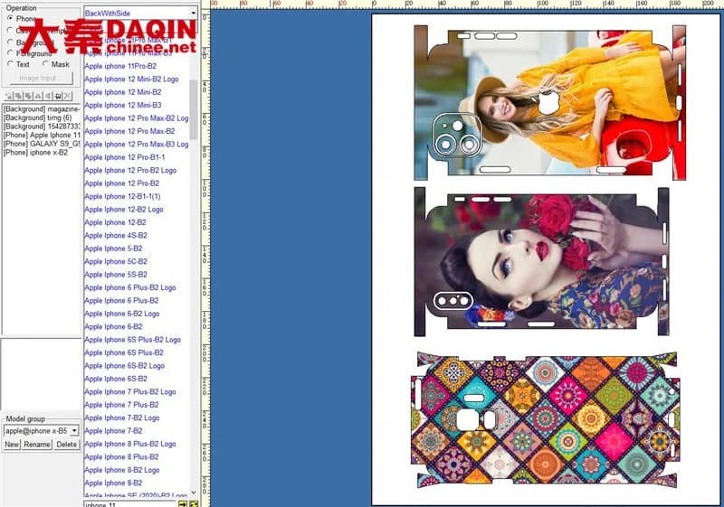 Custom Mobile 3m Vinly Sticker Template Software for Mobile