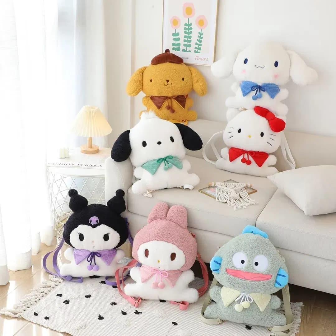Children's Plush Sanrio Backpack Kuromi Cushion Doll