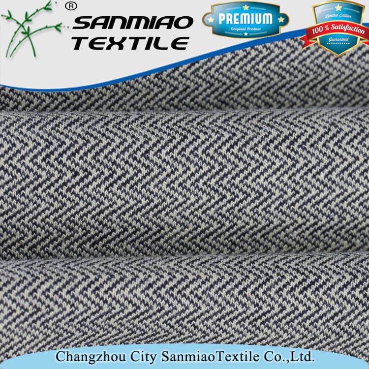Hot Selling Cotton Elastic Knitting Knitted Denim Fabric for Jeans