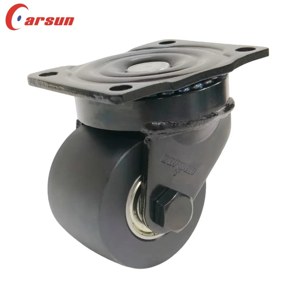 Low Heavy Duty Caster Wheel 3-Inch Steel & Nylon Wheel Swivel Casters for Al Server Cabinets, Industrial Equipment