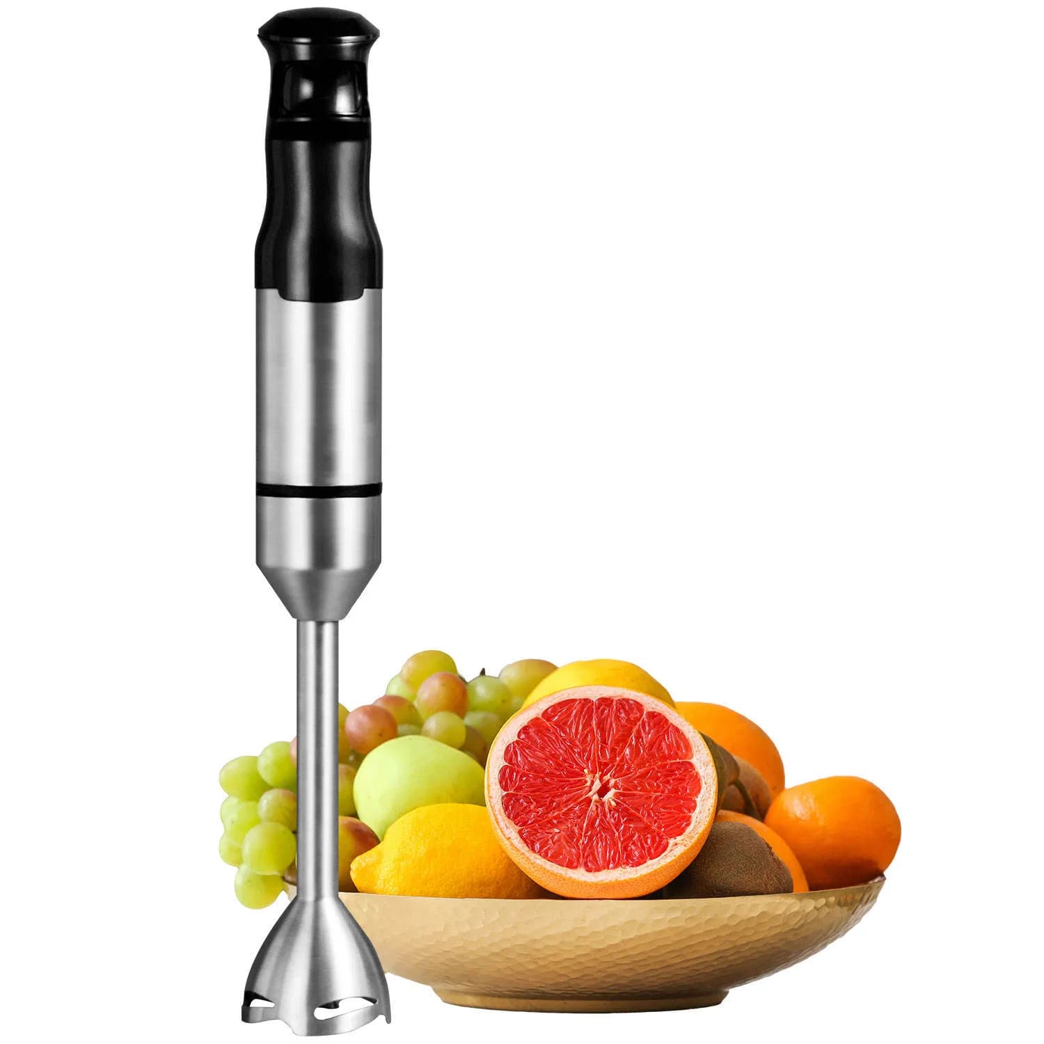 Stainless Steel Blades Handheld Hand Blender Soup Smoothie Puree Baby Food Mixer