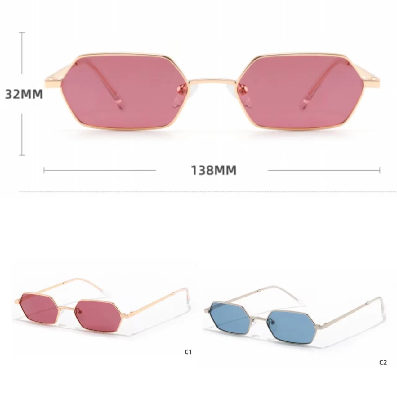 2025 Wholesale Luxury Brand Designer Metal Sunglasses for Women