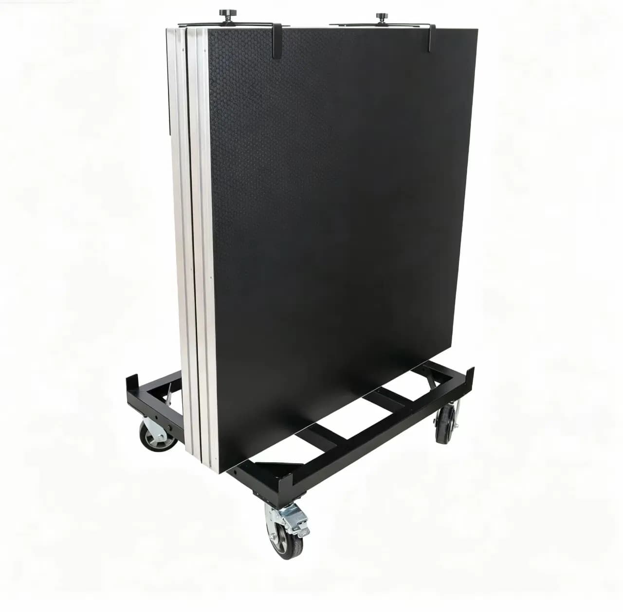 Universal Portable Rolling Stage Dolly Cart for 4X4 and 4X8 FT. Stage Platforms, Adjustable Mobile Stage Deck Storage Trolley (Custom Sizes Available)