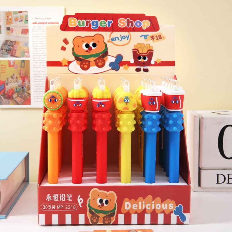 Creative French Fries Pencil Cartoon Eternal Pencil Non Sharpen Student Pencils