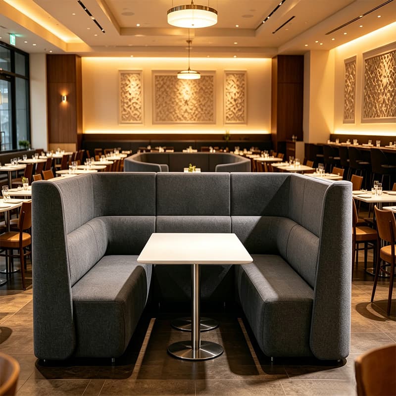 Modern Commercial Restaurant Furniture Sets Luxury Public Restaurant Cafe Shop Booth Sofa