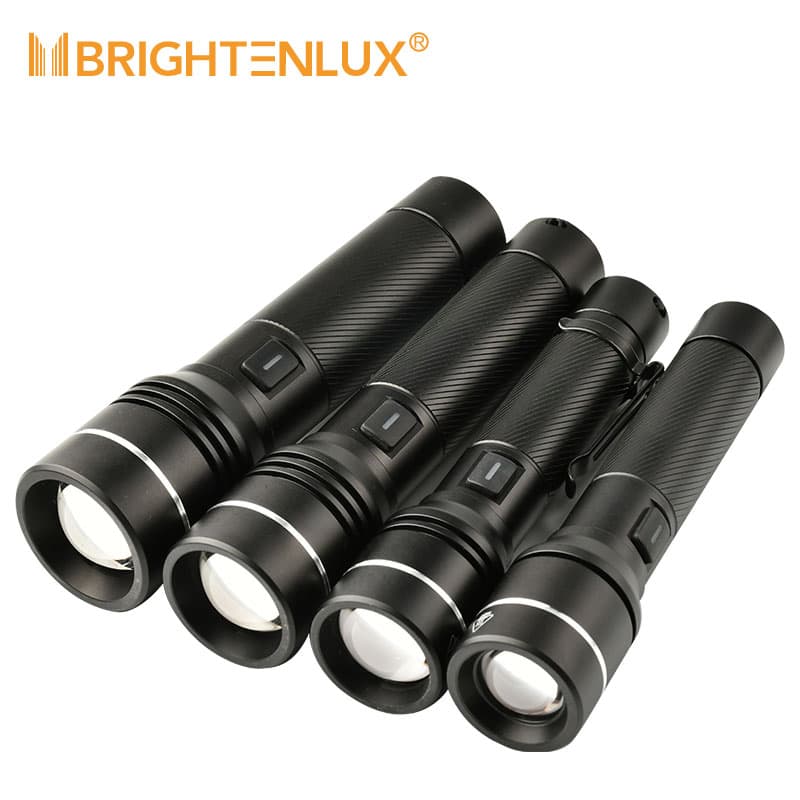 Brightenlux Outdoor Emergency Rechargeable LED Torch Light Camping Flashlight