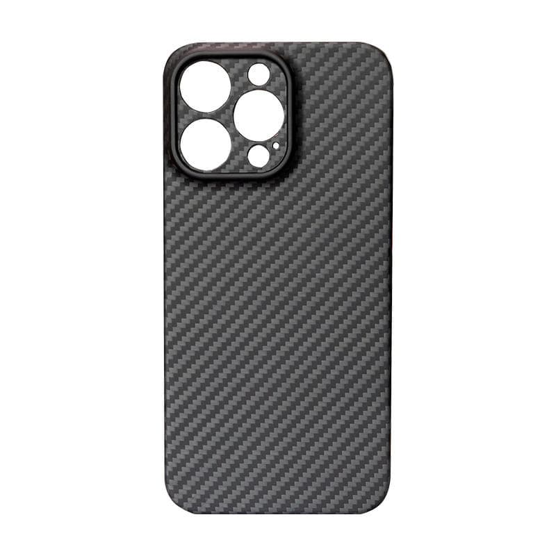 New Black Metal Ring Protection Camera Wireless Charging Magnetic Suction Aramid Fiber Mobile Phone Case for iPhone 14 PRO