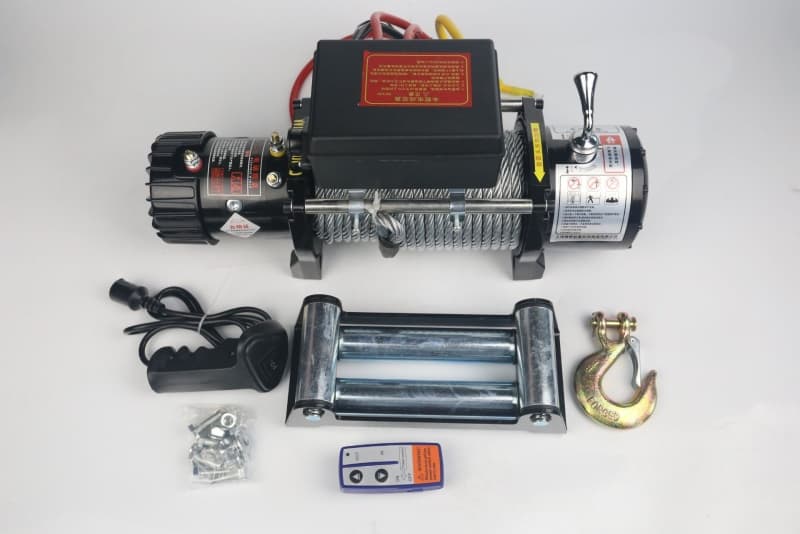 12V 3000lb Electric Winch, Steel Wire Rope Towed off-Road Winch for Automobiles