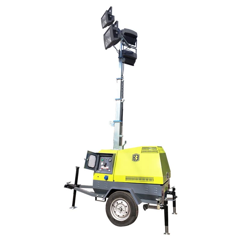 Mobile Powered Generator Security Camera Easy Installation Trailer Lighting Tower