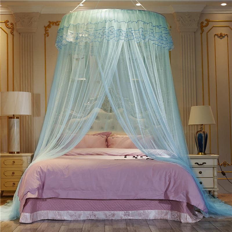 Home Bed Net Simple Romantic Style Round Top Summer Mosquito Net