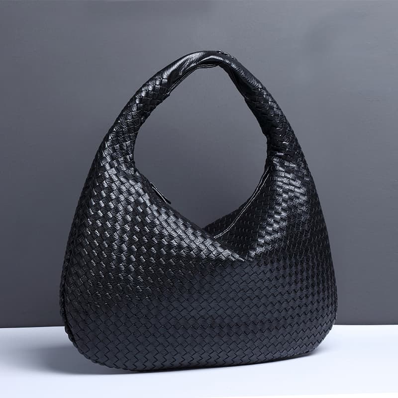 Simple and Trendy Shoulder Bag for Women Casual Braided Hobo Dumpling-Shaped Crossbody Bag