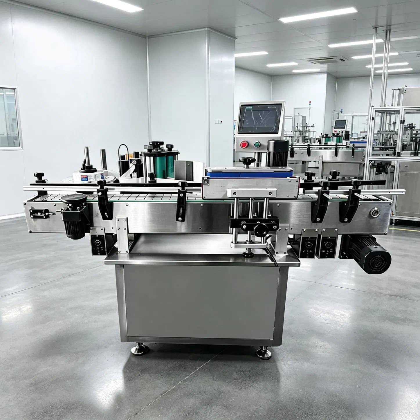 Fully Automatic Round Bottle Labeling Machine for Cosmetic Packaging and Bottle Sticker Applications