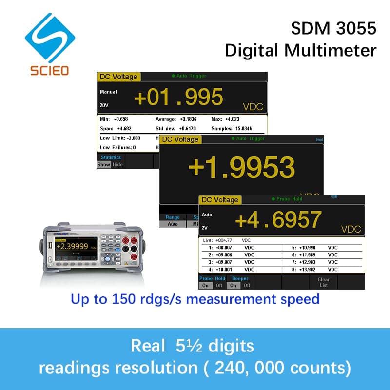 Professional Automotive 5½ Digits Multimeter Sdm3055 for Car Battery & Alternator Testing