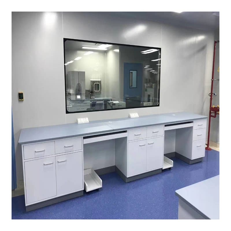 Chemistry Physics Biology School Laboratory Chemical Resistance Steel Wooden Side Bench Wall Bench