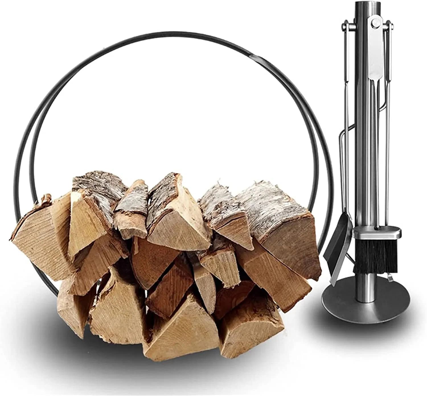Metal Fire Wood Stand Home Decor for Wood Storage and Firplace