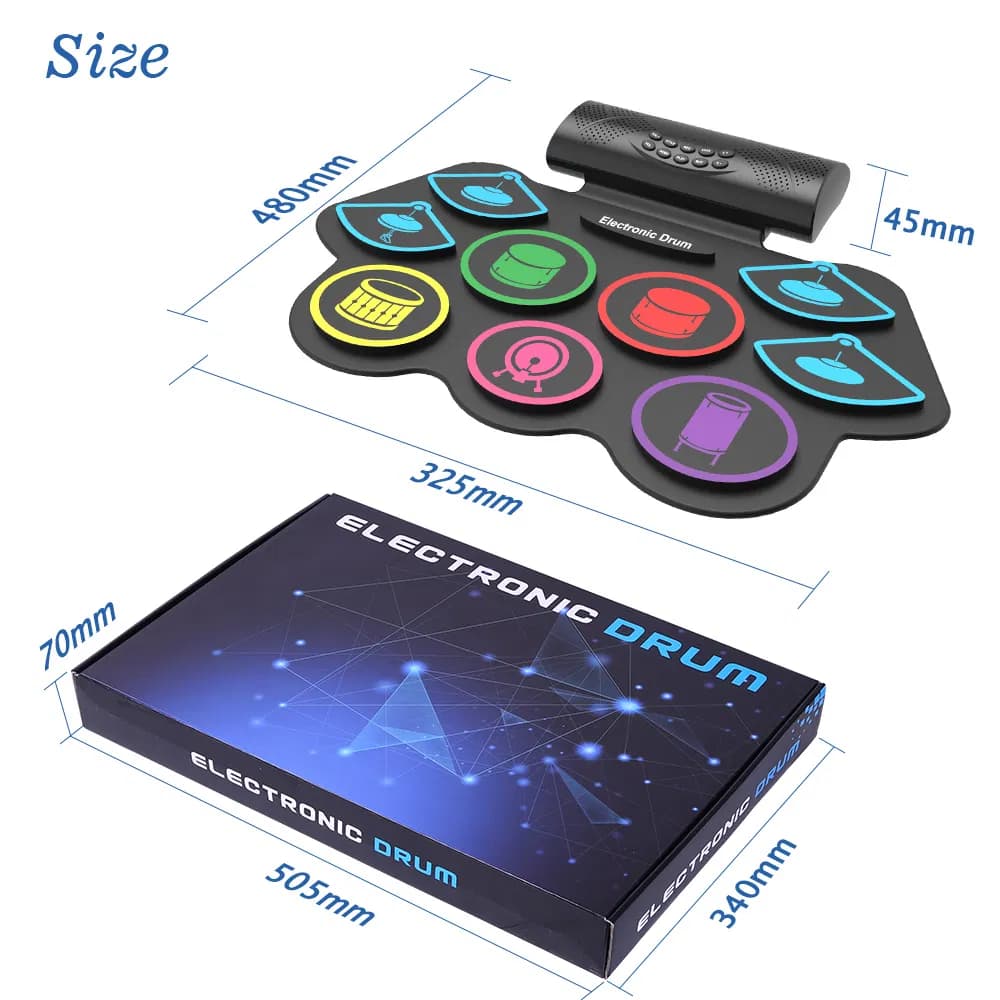 Digitald Drum Set Color Box Packing Musical Gifts for Kids and Adults E-Commerce Dropshipping Product Wholesale OEM Drum Private Label