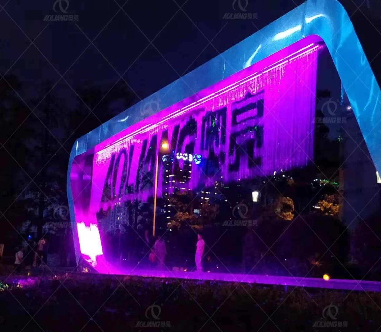Graphic Digital Water Curtain Fountain for Outdoor Water Fountain Show