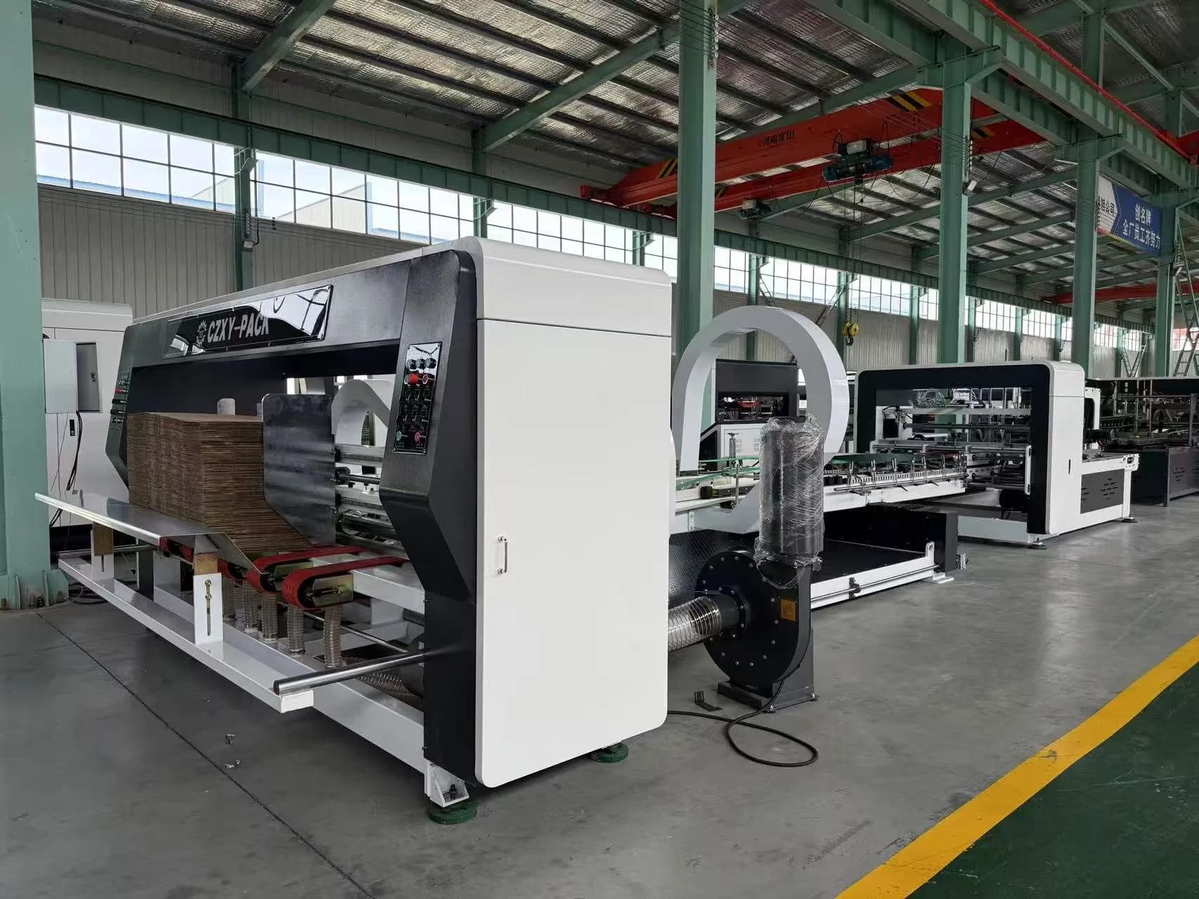 High Speed Automatic Folding and Gluing Machine with Drop Down Stacker