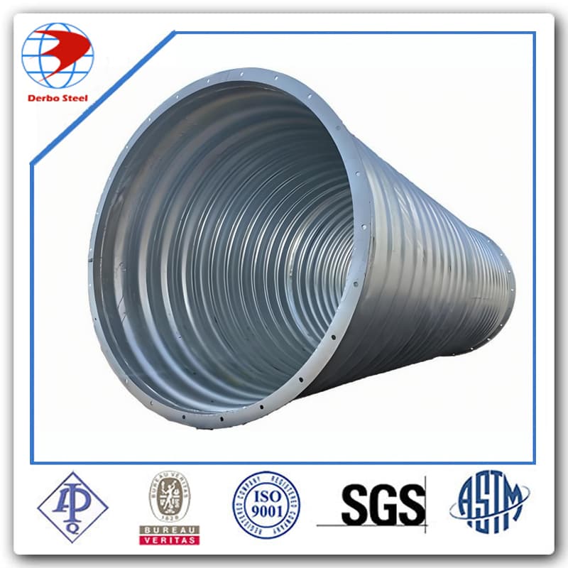 Large Diameter Underground Stormwater Pipe Galvanized Steel Culvert Pipe