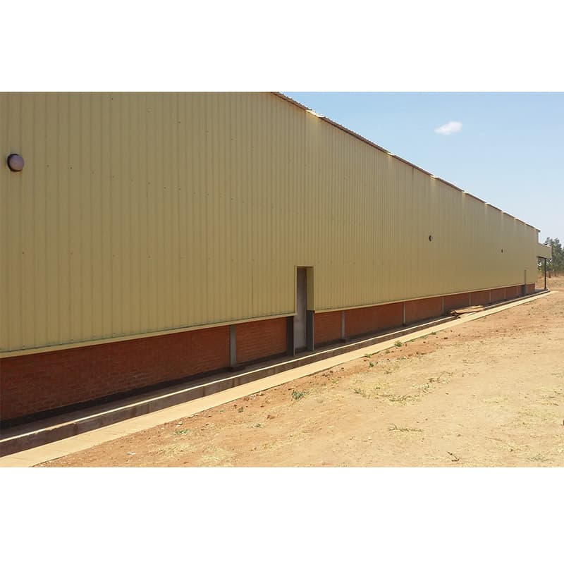 Curved Roof Design Structural Steel Construction Shed with Canopy Design