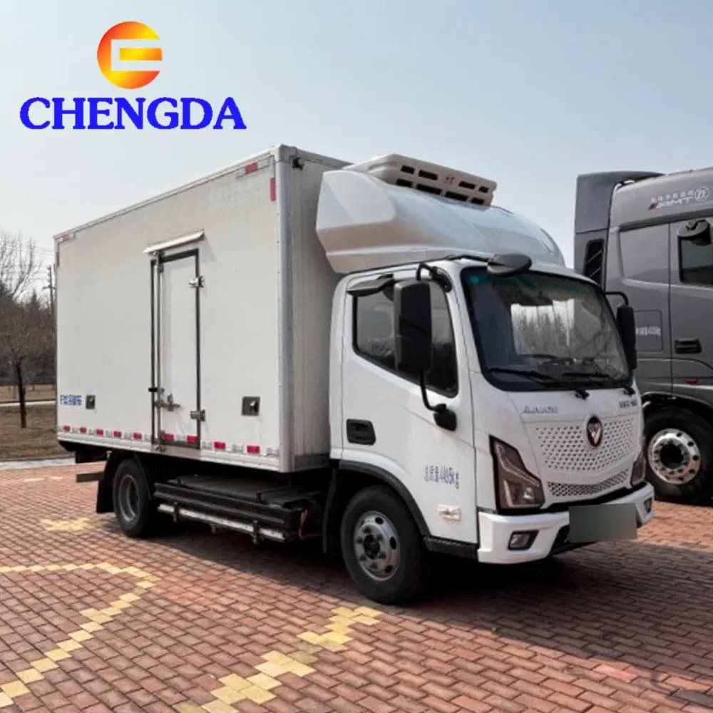 Meat Fruit Cold Chain Transport Foton 4X2 Refrigerated Truck for Sale