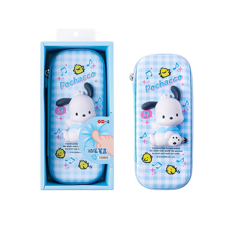Sanrio 3D Doll Decompression Pencil Bag Large Capacity Double Layer Stationery Box