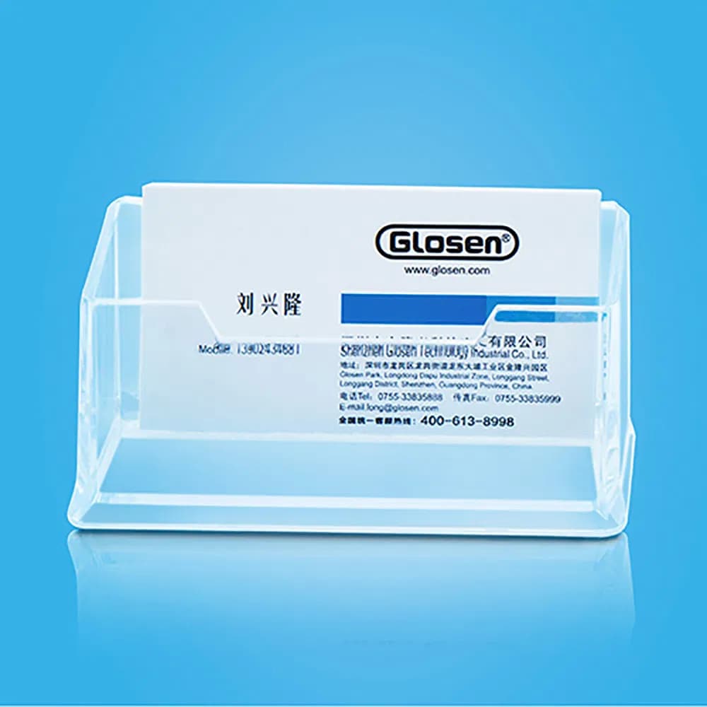 Desktop Stationery Plastic Transparent Single Lattice Business Name Card Holder