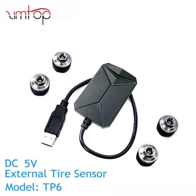 Car TPMS Tire Alarm for Android Car DVD Auto Tire Pressure Monitoring System 4 Sensors Tire Temperature Alarm