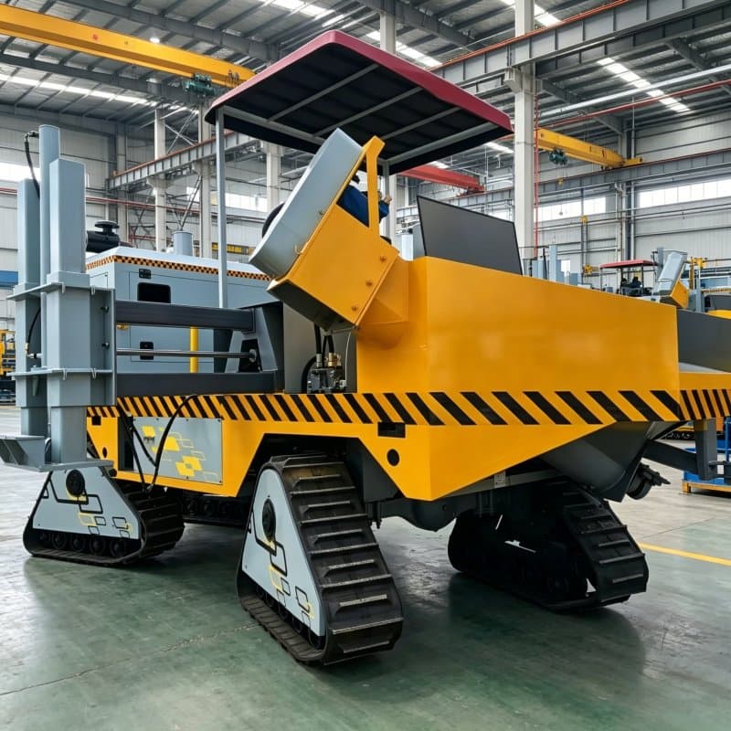 High Efficiency Slipform Curb Paver Concrete Machine Crawler Type OEM Service