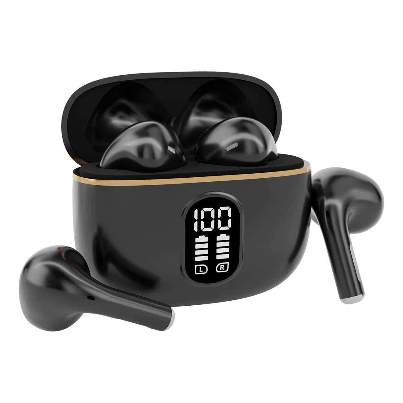Matte Beige Bluetooth Headphones with Clear Hands-Free Mic