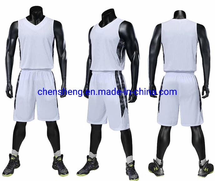Men Professional Basketball Jersey Sets Kits Breathable OEM Customized Logo Basketball Uniforms