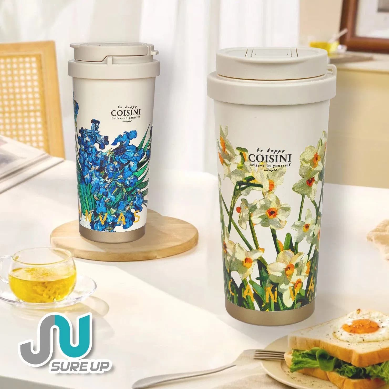 Stainless Steel Double Wall Insulated Mug with Straw Leakproof BPA-Free
