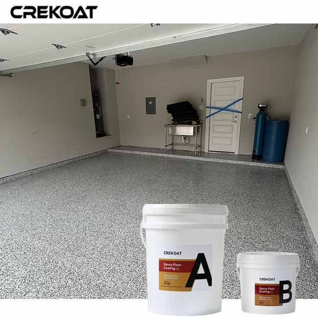 Full Broadcast Flake Systems Epoxy and Polyurea Floor Coating for Outdoor Spaces