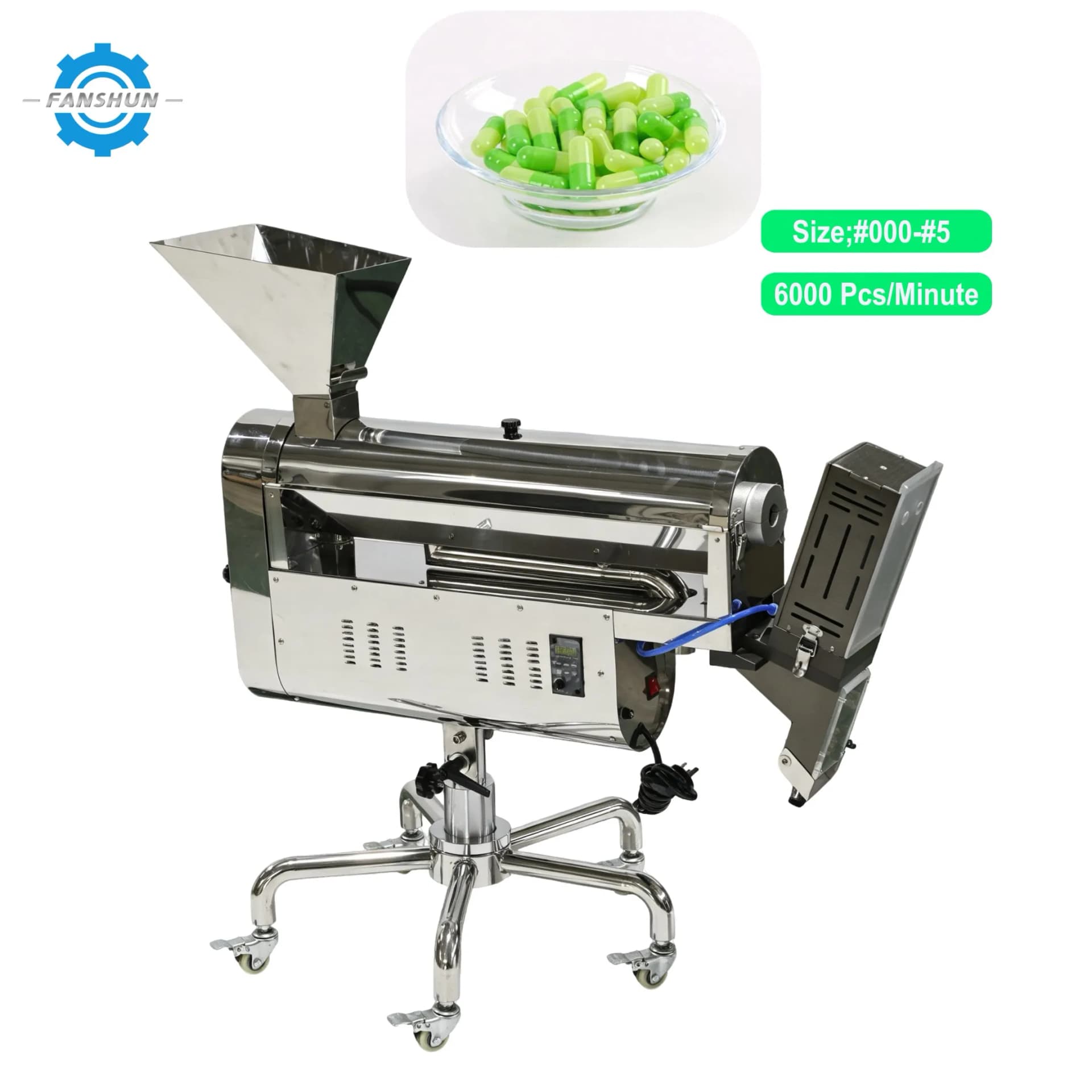 Compact Design Horizontal Capsule Polisher with Sorting Equipment Capsule Polishing Machine