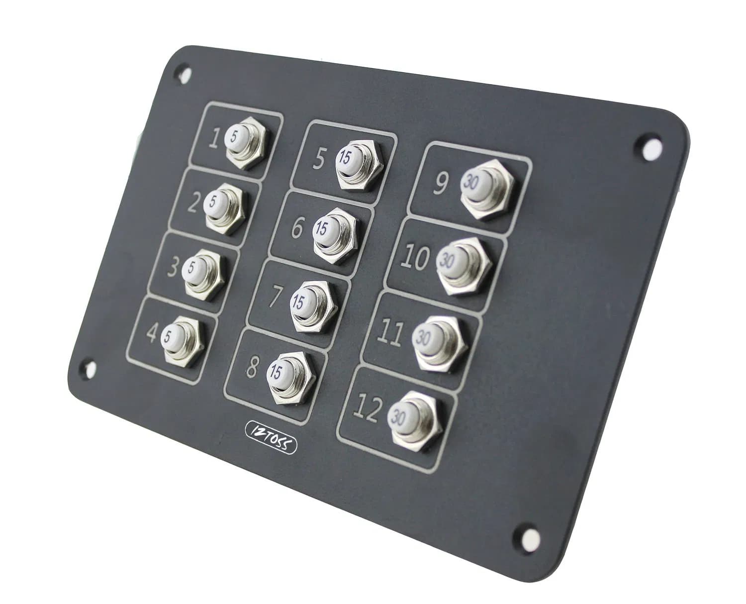 Push Button Reset Circuit Breakers Aluminium Panel with Quick Connect Terminals-10A, 15A, 20A