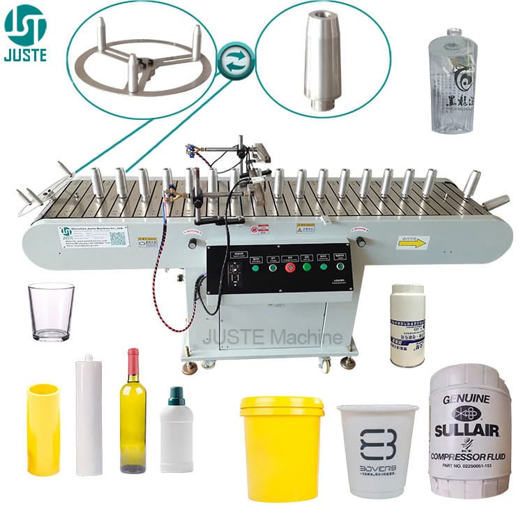 High Quality Flame Treating Machine Flamethrower Machine with 42 Jig 400mm Conveyor 2 Flame Guns 250mm Fire