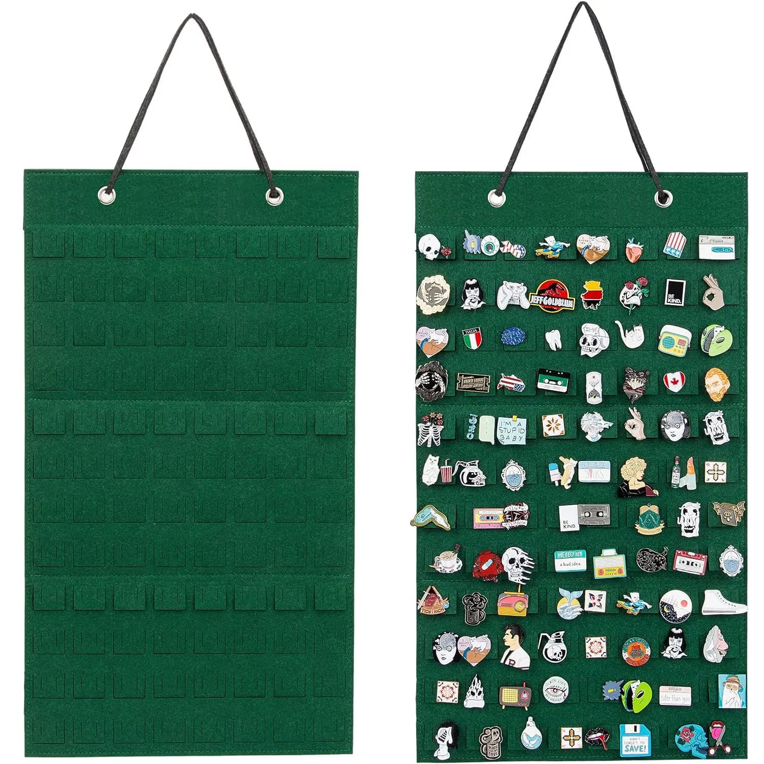 Elegant Customizable Fabric Brooch Organizer for Jewelry Storage