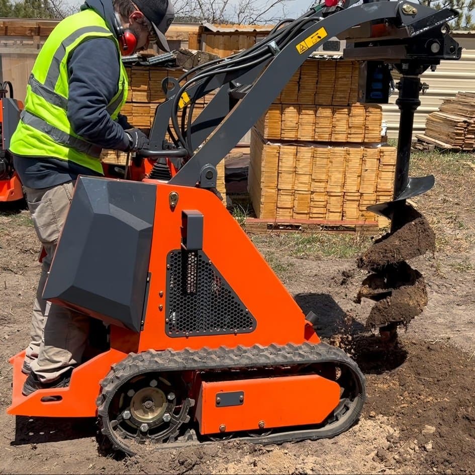 Heavy-Duty Auger Attachments for Mini Skid Steers and Loaders