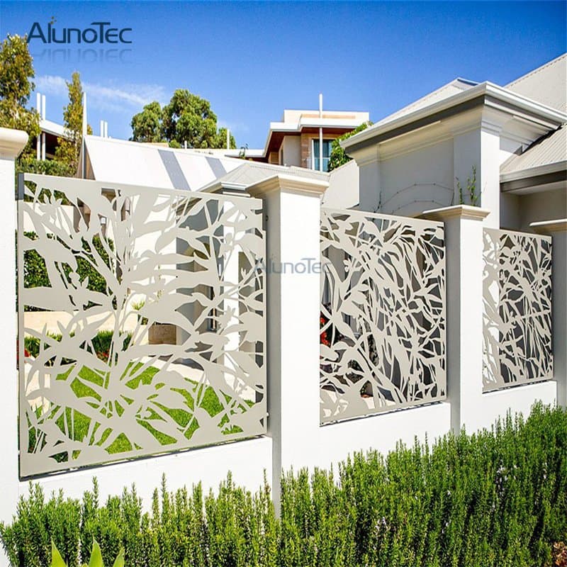 Large Balcony Fence Panel Vertical Louvered Fence for Backyard