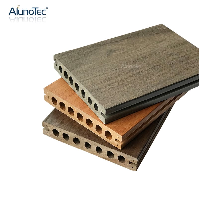 Customized Modern Durable Decorative Wooden Slat Composite Outdoor Decking Solid Composite WPC Flooring for Garden