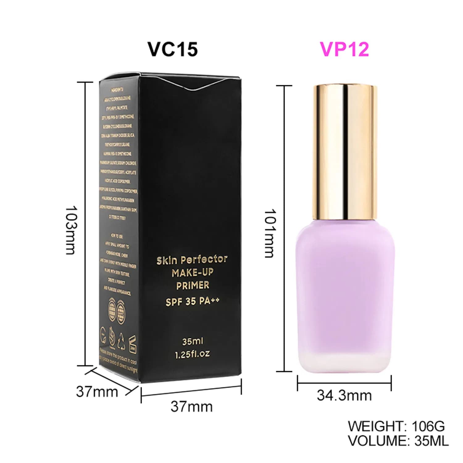 Custom Logo Face Makeup No Logo Hydrating Face Primer for Smoothing Skin & Gripping Makeup