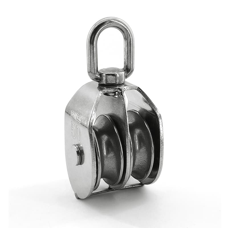 Malleable Cast Iron Galvanized Double Sheave Wire Rope Pulley