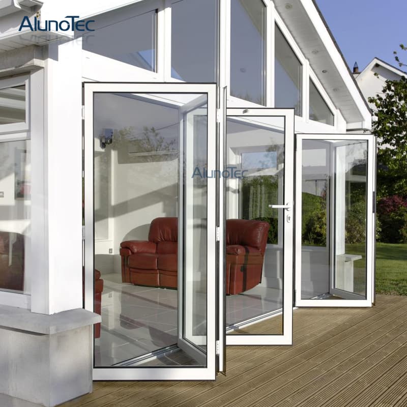 Modern Bifold Exterior Aluminium Door Warehouse Foldable Door