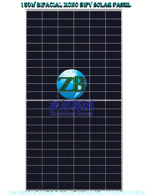 150W Bifacial Mono BIPV Solar Panel with Zb Brand High Power