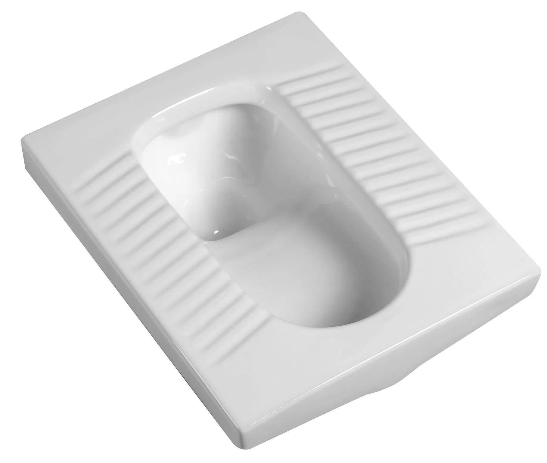 Modern Rectangular Squatting Pan Bathroom Sanitarios Plate Squat Toilet Pan