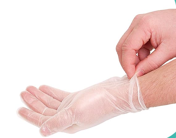 Disposable Clear Powder Free PVC Vinyl Gloves for Medical Use Examination Disposable PE Gloves