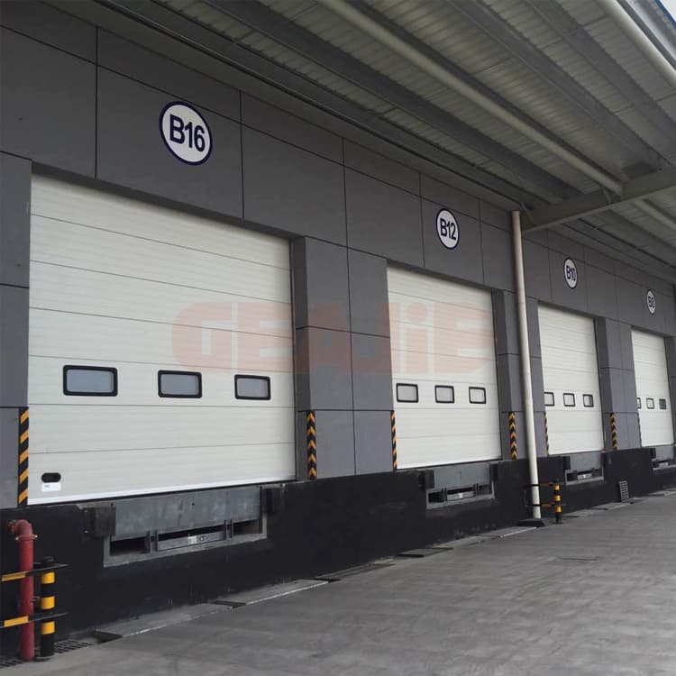 High Security Windproof and Thermal Insulation Painted Steel Industrial Sectional Doors