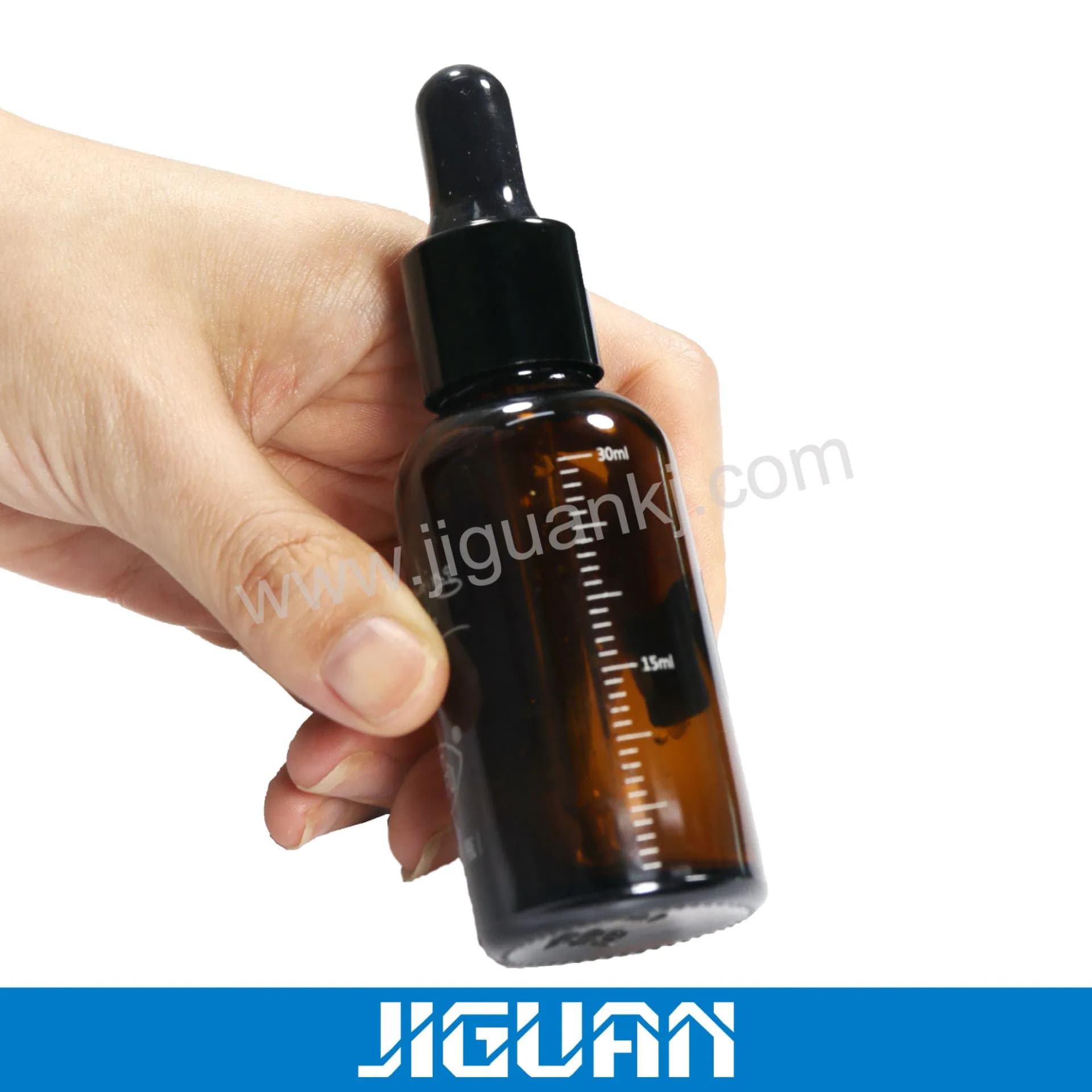 Luxury 20ml 30ml 40ml Push Button Dropper Glass Cosmetic Face Serum Hair Essential Oil Packaging Bottle